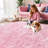 Fluffy Shag Rugs For Bedroom, Machine Washable Soft Shaggy Fuzzy Throw Cute  Area Rug For Living Room,Modern Pastel Plush Nursery Toddler Kids Dorm Floor Room Carpets