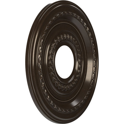 13"OD x 3 1/2"ID x 3/4"P Cole Thermoformed PVC Ceiling Medallion (Fits Canopies up to 4 1/4"), Universal Metallic Rustic Mist