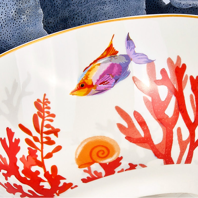 Ensemble de 2 bols en porcelaine Coral Reef