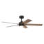 Ventilateur de plafond noir mat intérieur / extérieur 52 po avec DEL intégrée 3000K avec télécommande Cory-529630452-529630455
