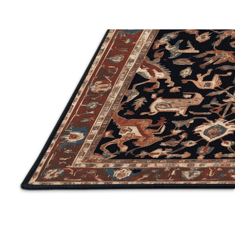 Tapis brun lavable à la machine, Rectangle 6 pi x 9 pi
