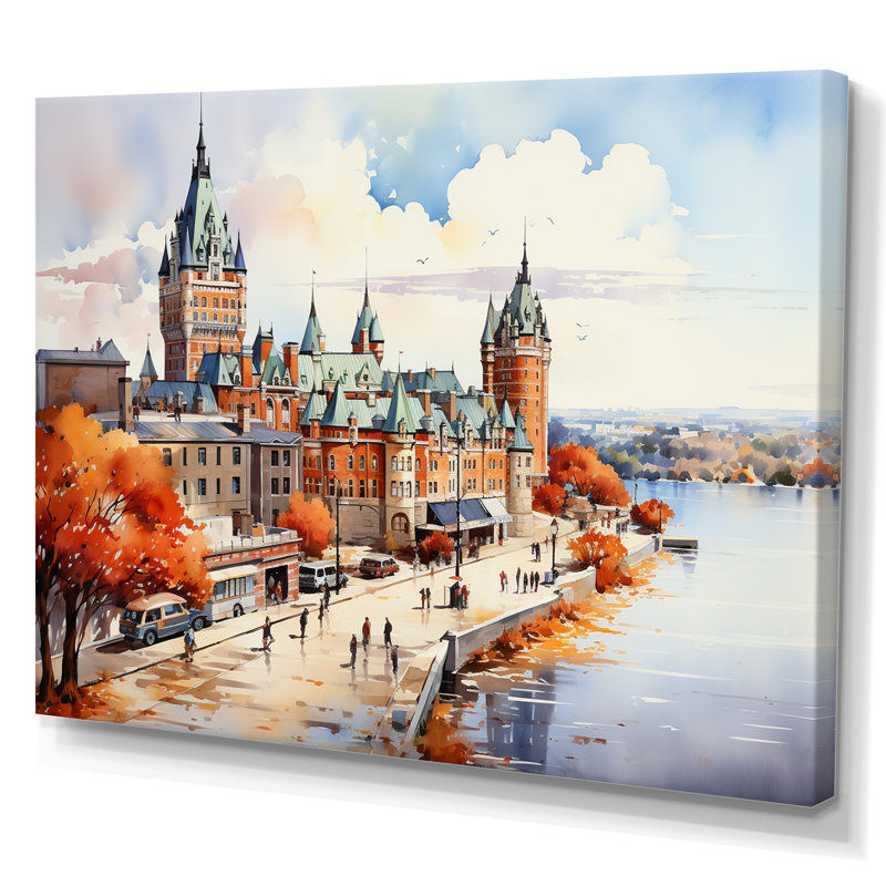 Québec, beauté française I - impressions sur toile Québec, Toile tendue, H 34 po x l 44 po x P 1,5 po