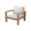 Chaise longue de patio en bois d'acacia avec coussin hydrofuge Zara-129155676-129155675