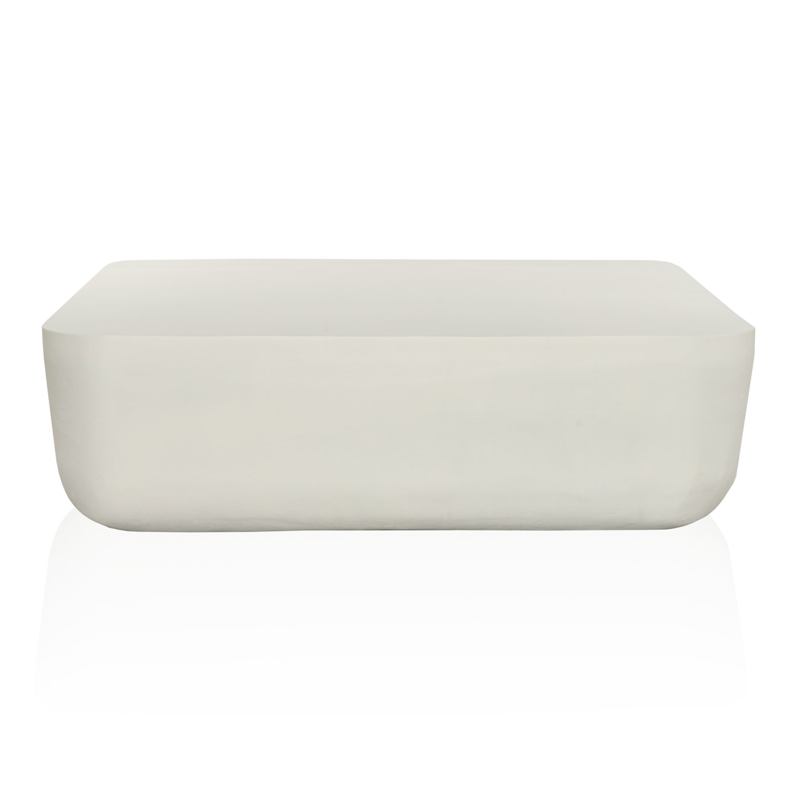 Eponine 48'' Metal Outdoor Coffee Table, Matte White