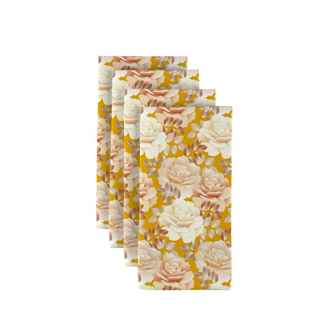 Wiley Polyester Floral Square Napkin (Set of 12) House of Hampton®