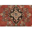 Tapis rouge / beige en laine noué à la main de conception unique 4 pi 2 po x 6 pi 6 po Hamond Hamond
