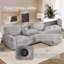 Canapé-lit modulaire avec rangement USB et 2 porte-gobelets Rogel Upholstery-1674455166