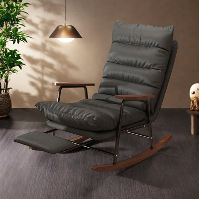 Chaise berçante réglable avec pédale rétractable
