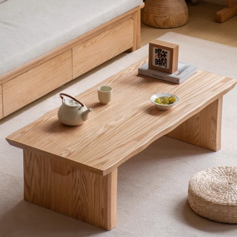 Log style simple solid wood coffee table