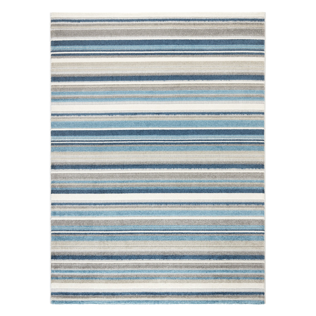 TOWN & COUNTRY EVERYDAY Rio Multicolor Stripe Outdoor Rug Blue/Multi Town & Country Living Rug 