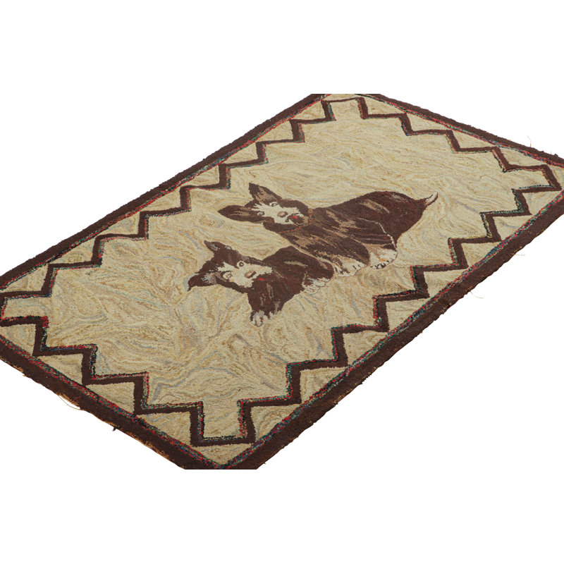 One-of-a-Kind 2'4X4' Hand Knotted Area Rug
