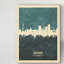 « dortmund germany horizon bleu-vert », impression sur toile tendue-2003677586