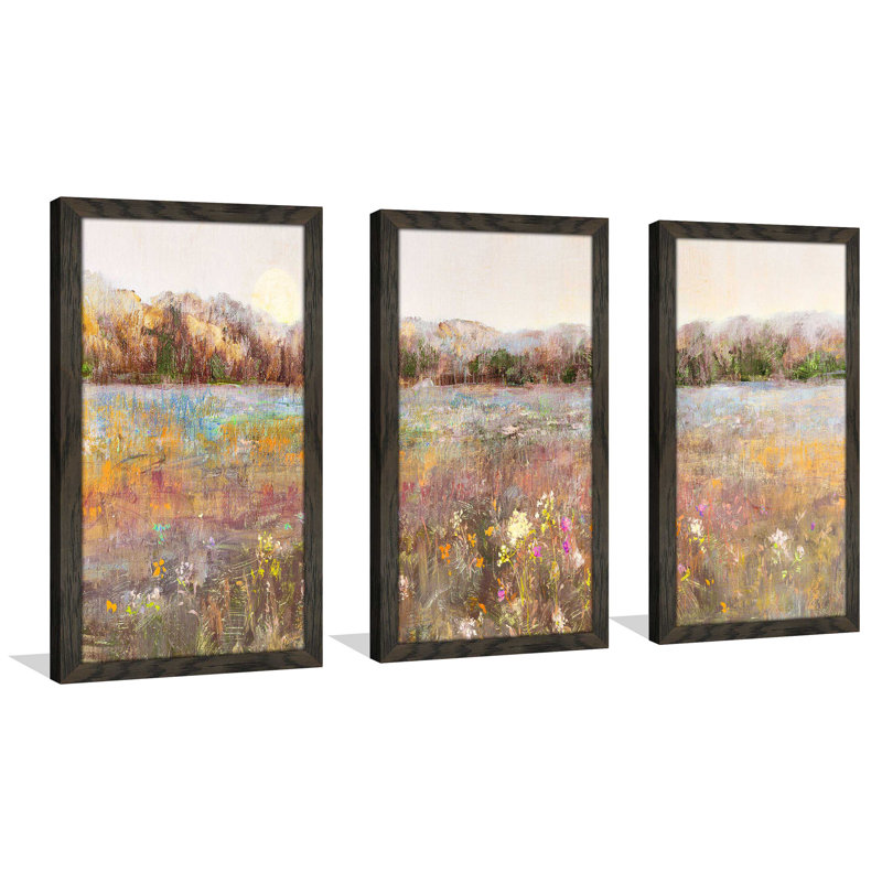 «Meadow Moonrise» par Katie Swatland - impression de cadre photo simple 3 pièces, H 25,5 po x l 40,5 po x P 1 po