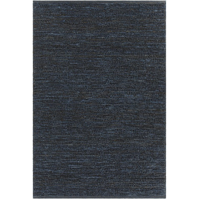 Tapis bleu de jute texturée Lilliana