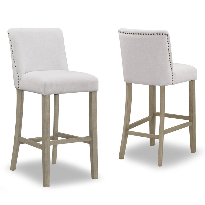 Tabouret de bar et de comptoir Carlo, Tabouret de bar (siège d'une hauteur de 29,875 po), Beige