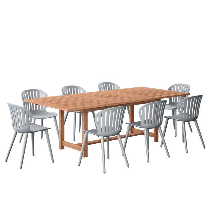 Ensemble repas 9 pièces Anautica, gris