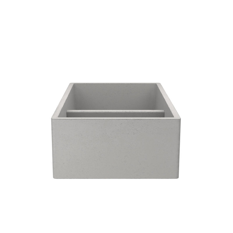 Farmhouse 33" L x 21" W Double Basin Farmhouse/Apron Kitchen Sink, Ash
