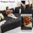 U-Shaped Sleeper Sectional Sofa Bed with Pull-Out Bed and Storage for Living Room ,Black-1687495743