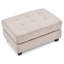 Repose-pieds Malone G631-O capitonné à la vanille, parfait pour les petits espaces et les sièges confortables-654091586
