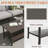 2 Piece All-Weather Outdoor Patio Set with Metal Sofa and Rectangular Coffee Table, Khaki Frame and Gray Cushions-260723333-260723328