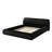 Black Pleated Upholstered Contemporary Engineered Wood Eastern King Platform Bed For Bedroom Elegance With Comfort-1735732448-1735732479