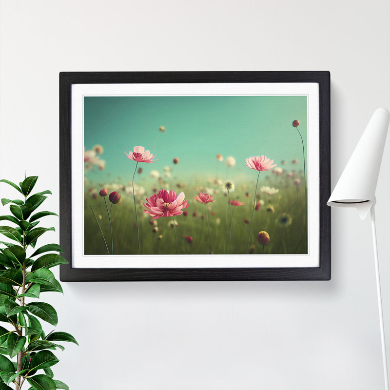 XH1022-9381X Unbeatable Wildflowers Floral - Single Picture Frame Print, 34cm H x 46cm W x 2cm D, Black Framed