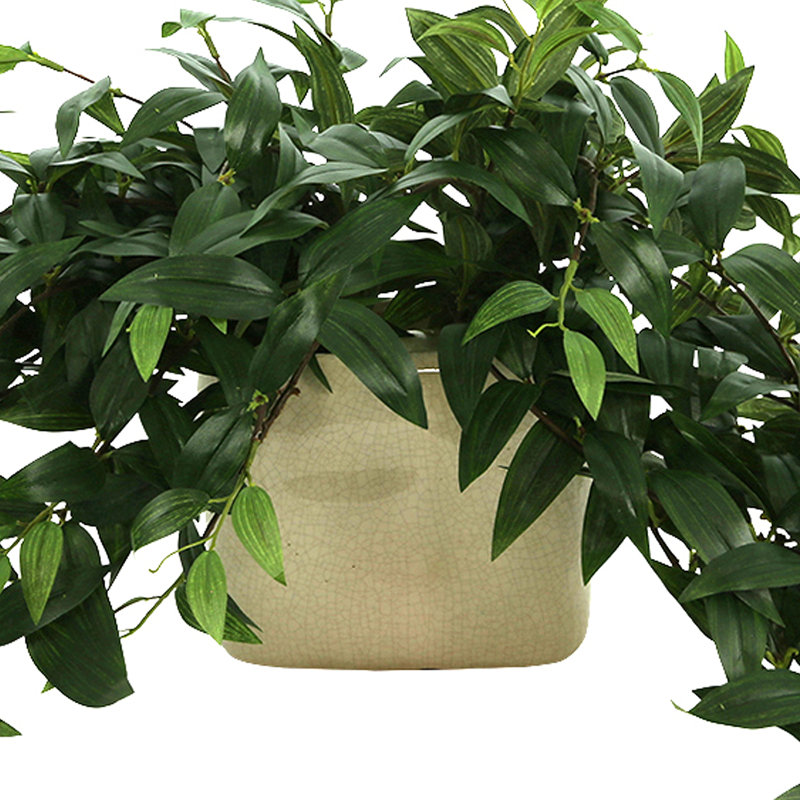 Nature's Elegance Faux Ruscus Plant in Ceramic Pot
