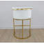 Lucca Upholstered Stool with Metal Frame