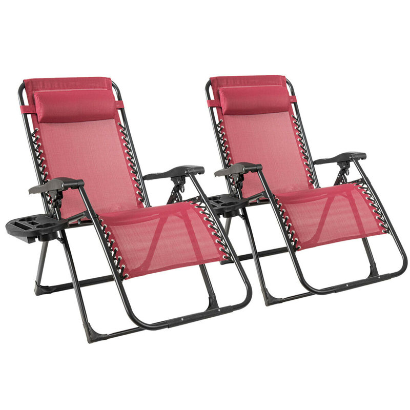 Roper Folding Zero Gravity Chair, Wine Red