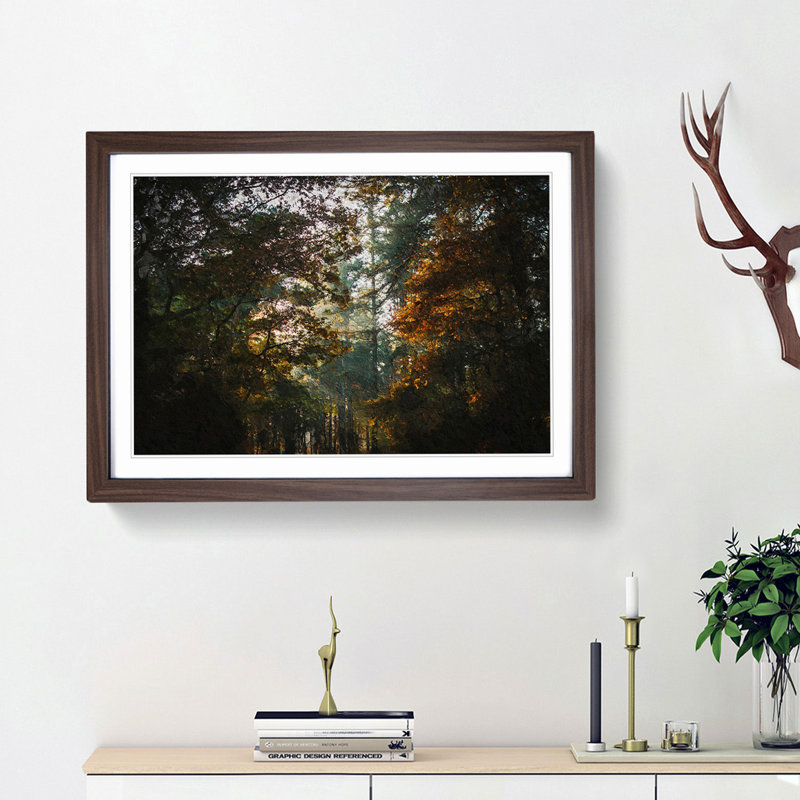 A Magical Forest - Framed Print, 24cm H x 33cm W x 2cm D, Walnut Framed