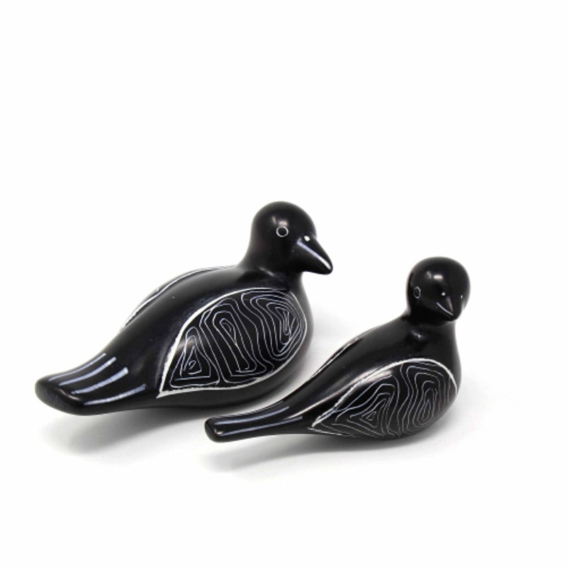 Ensemble 2 pièces oiseaux noirs