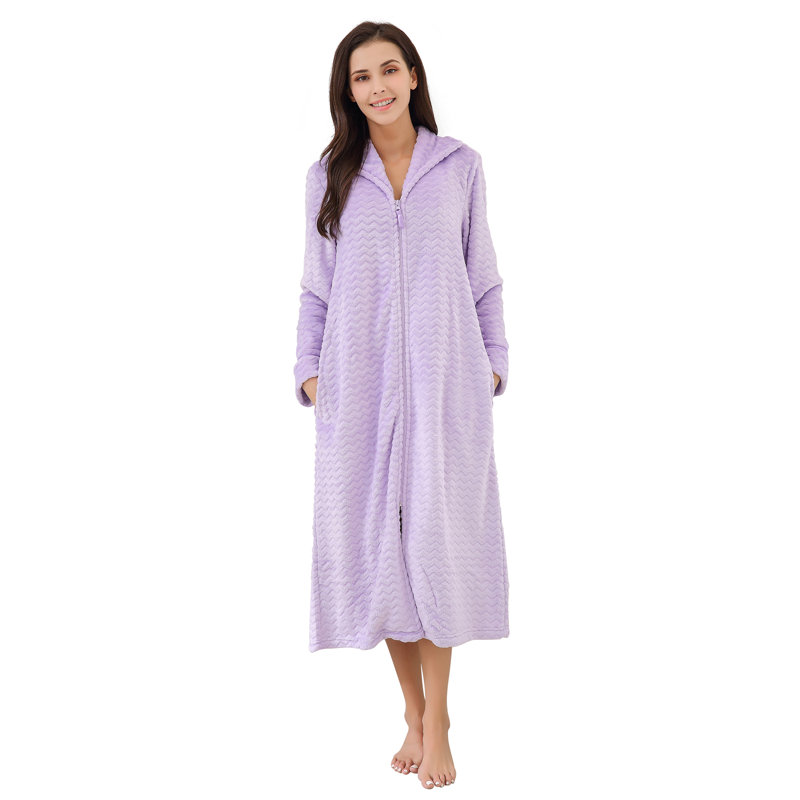 Peignoir mi-mollet avec poches Lakeville, TG, Mauve clair