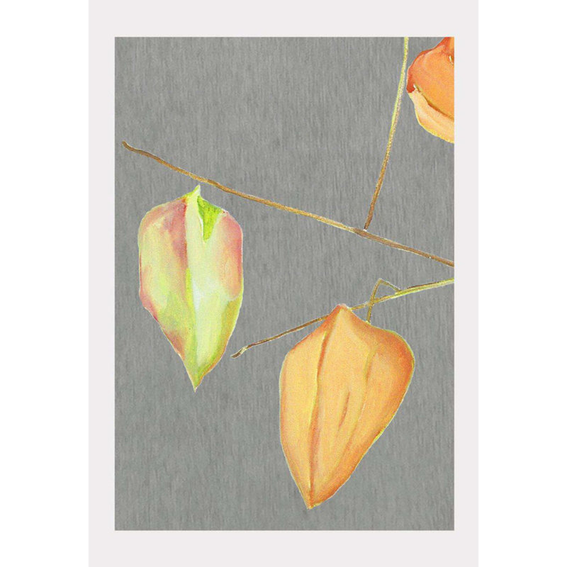 Lanterns On Gray Print, 19" H x 13" W