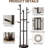 Solid Wood Rotary Coat Rack, Freestanding Coat Rack With 3 Shelves And 9 Hooks, Coat Tree For Bedroom, Entryway, Livingroom, Coat Hanger Stand For Coats, Scarves, Handbags (Black)-1972169049