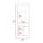 2 Piece Office Set, Dozza Bookcase + Aramis Desk, Light Gray