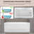 60" X 32" Alcovce Soaking Acrylic Bathtub With Right-Hand Drain Non-slip Rectangular Skirt Tub in White