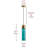 Dayville 1-Light Green Glass Dimmable Adjustable Pendant Light Fixture