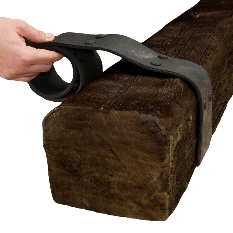41" Black Flexible Rubber Strapping for Faux Wood Beams
