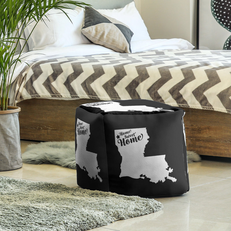 Repose-pieds à cubes shreveport the home, Noir