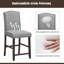 Upholstered Bar Stool with Solid Wood Frame