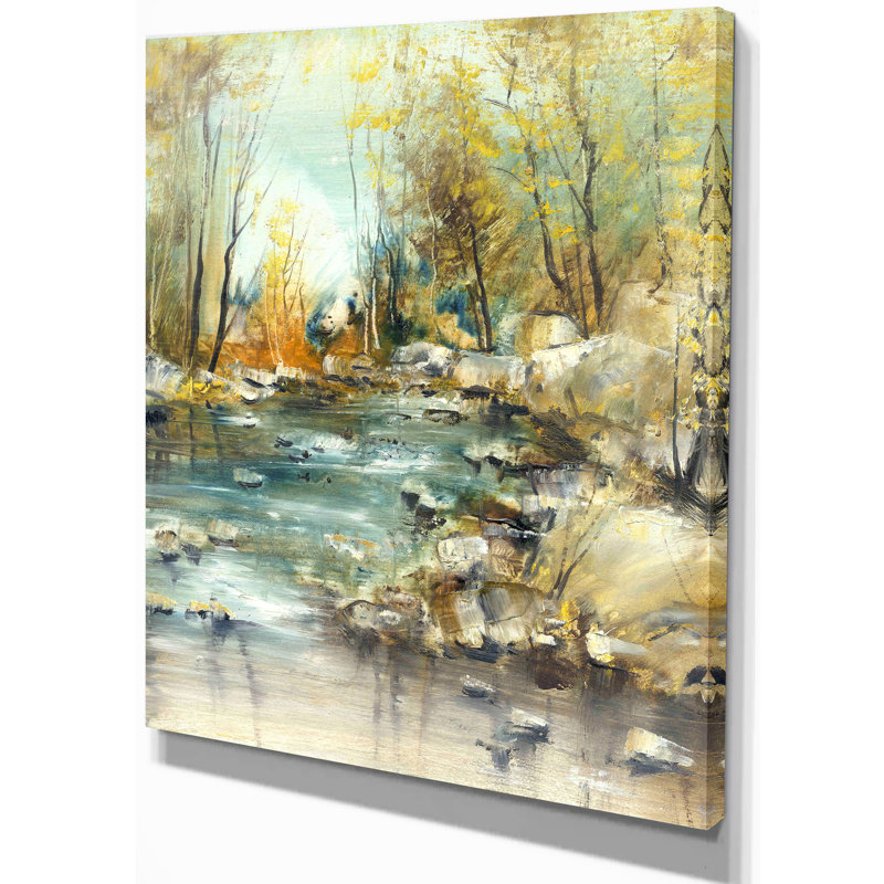 « rocky creek », reproduction sur toile tendue, H 20 po x l 12 po x P 1po