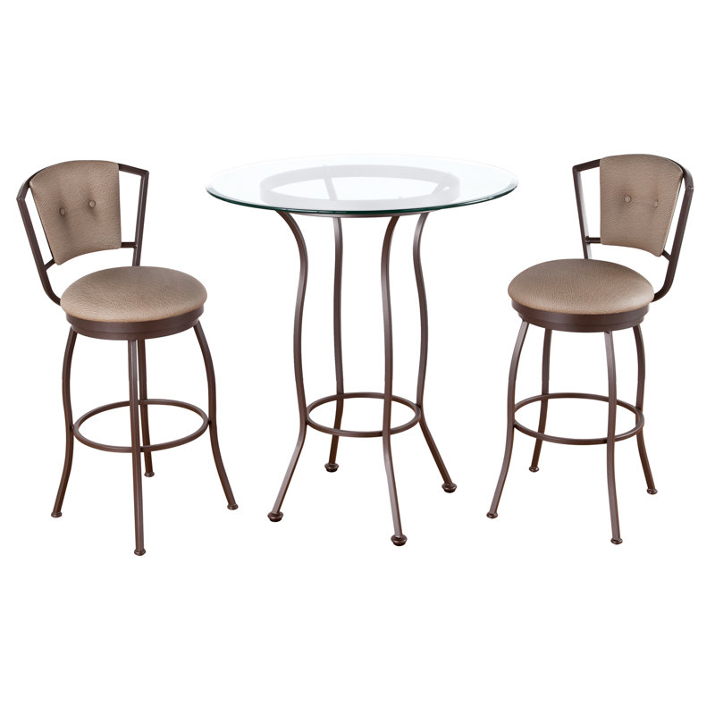 Eglinton Swivel Upholstered Counter Stool with Metal Frame, Pebblestone, Element Macchiato, Extra Tall (34" Seat Height)