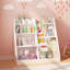 Bibliothèque pour enfants multifonctionnelle en bois à 4 niveaux-1783692441