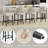 Upholstered Counter Height Bar Stool With Solid Wood Legs Set of 4-1903564800-1903564801