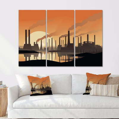 Ensemble de décorations murales Minimal Industrail Peach Projection II - Factories