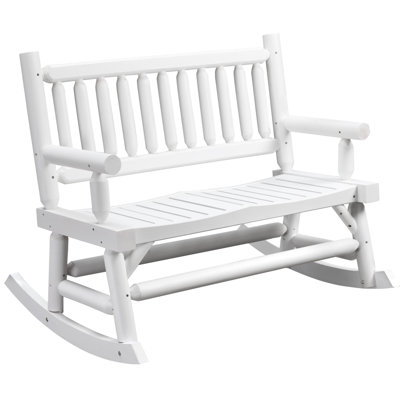 Chaise berçante en bois pour 2 personnes