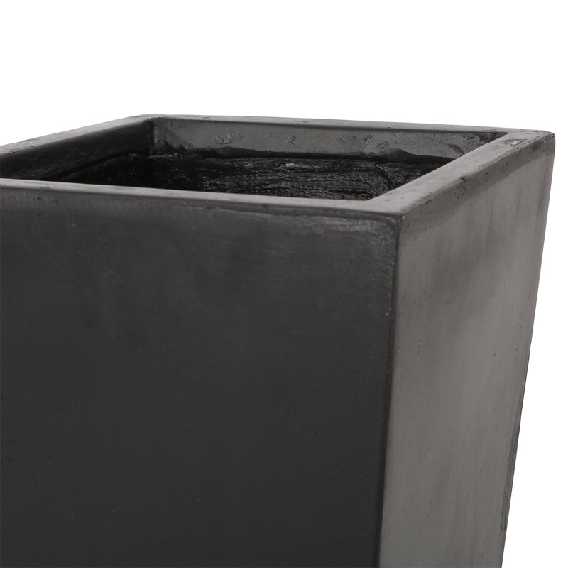 Pot à fleurs 13 "X 32,5" Mgo, H 32,5 po x l 13 po x P 13 po, Noir