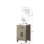 20 po  Meuble-lavabo en chêne gris X 18, comptoir en acrylique, robinet, comptoir à miroir et-762930346