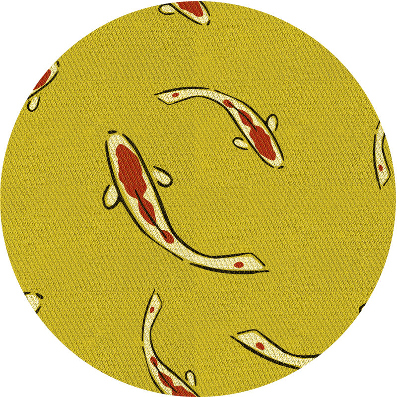 Performance Wool Abstract Indoor Rug, Round 3'