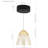 Roma 1-Light LED Glass Pendant Light with Adjustable Height
